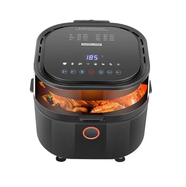 Hoper Layer 7.5L Digital Extra Large Air Fryer with Viewing Window 1800W KZ-75